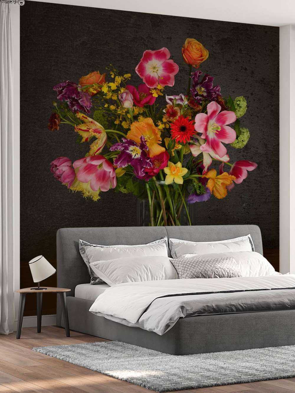 Fargerik blomsterbukett