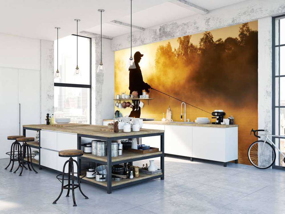 Fiske ved soloppgang