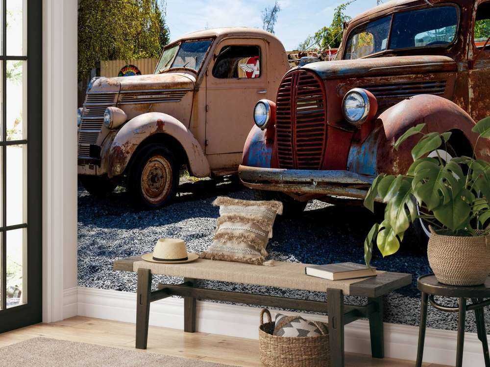 Rustne gamle lastebiler