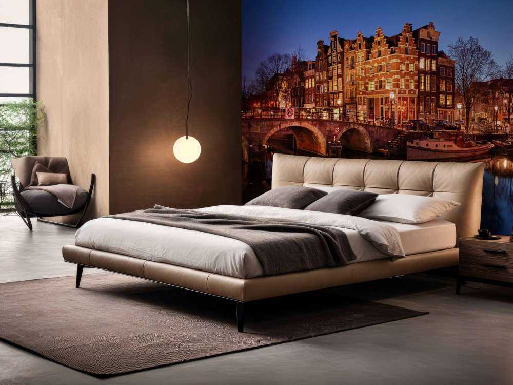 Opplyste hus langs kanalene