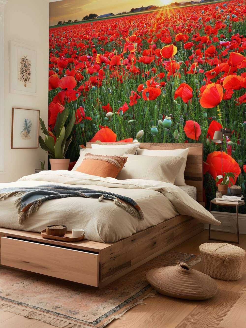 Vallmo vid solnedgången