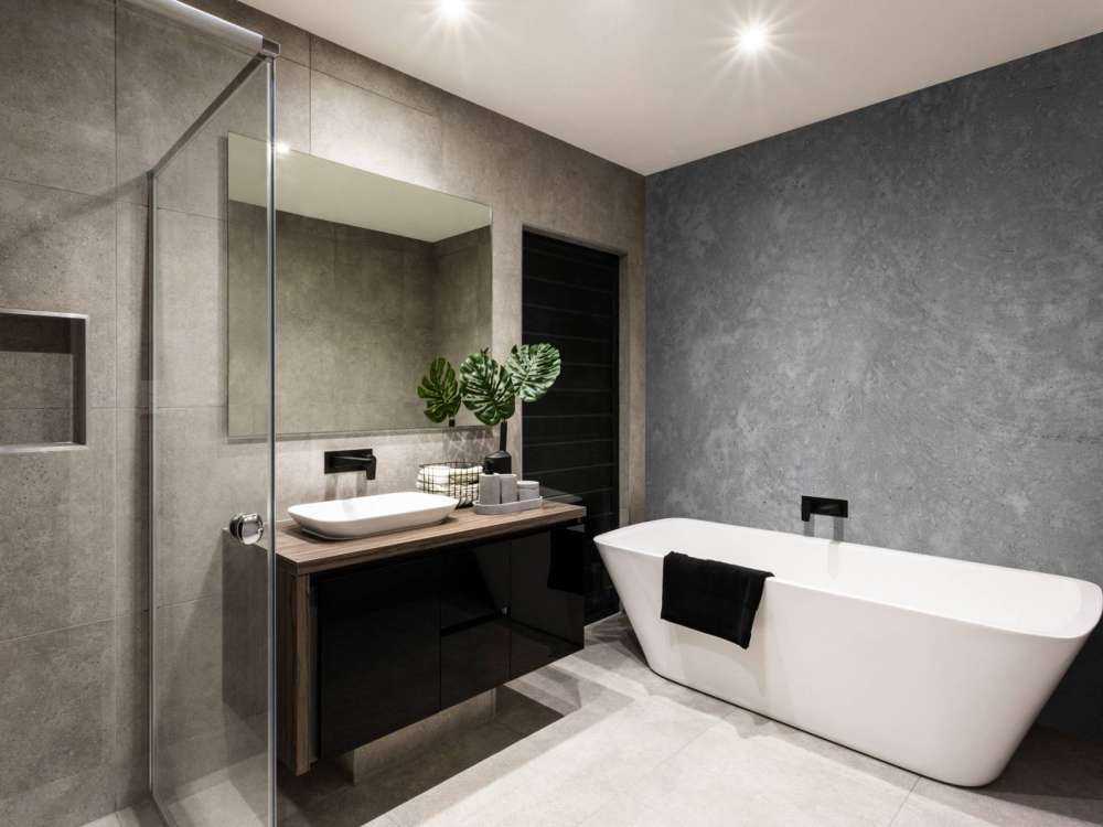 Mörk borstad betong