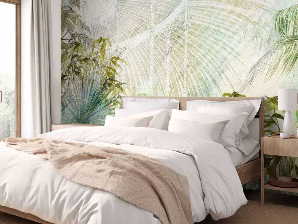 Växthus med tropiska växter