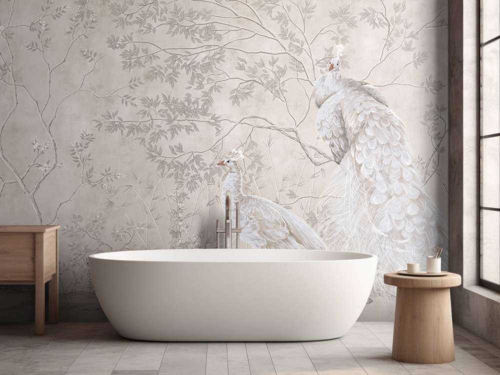 Påfåglar i trädet