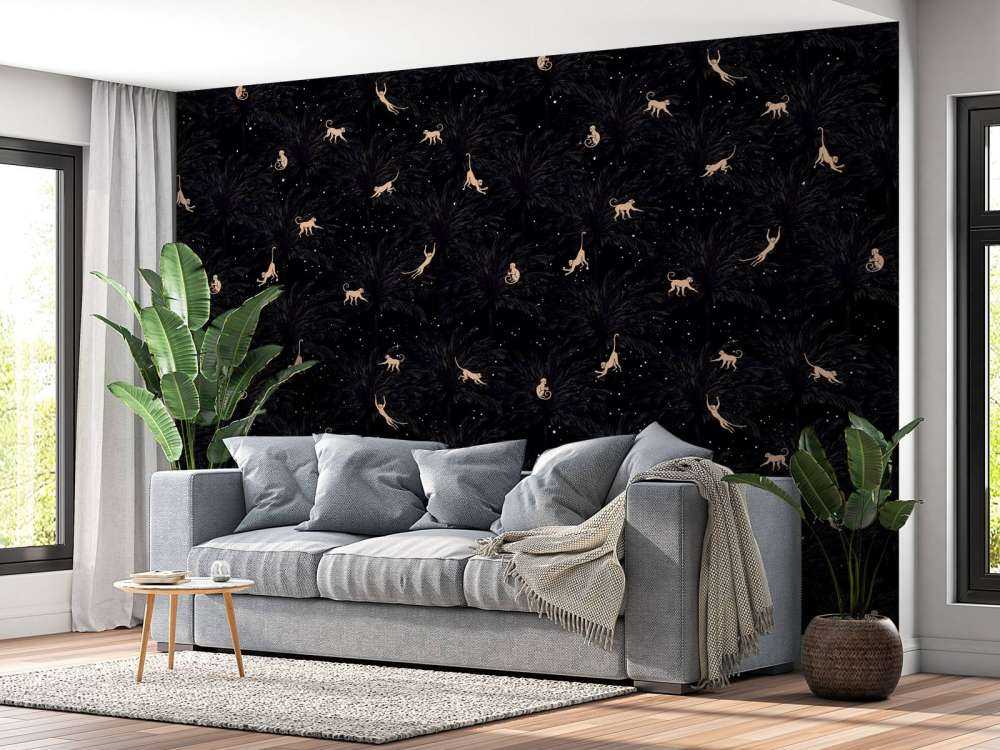 Tropiska apor - svart