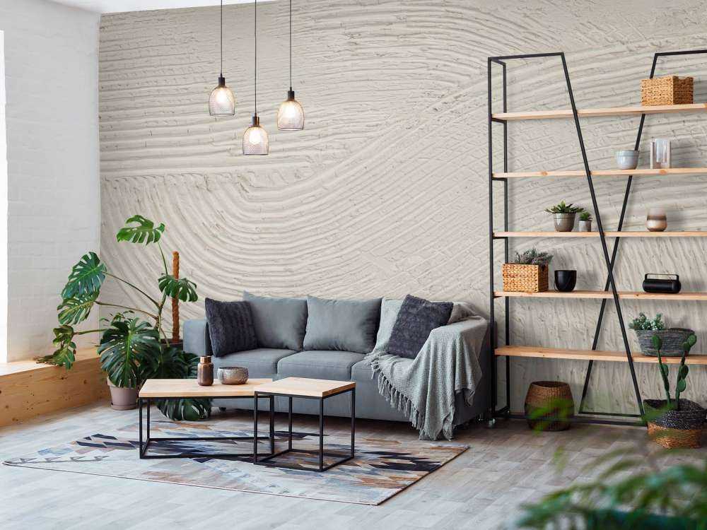 Texturerade linjer i off white