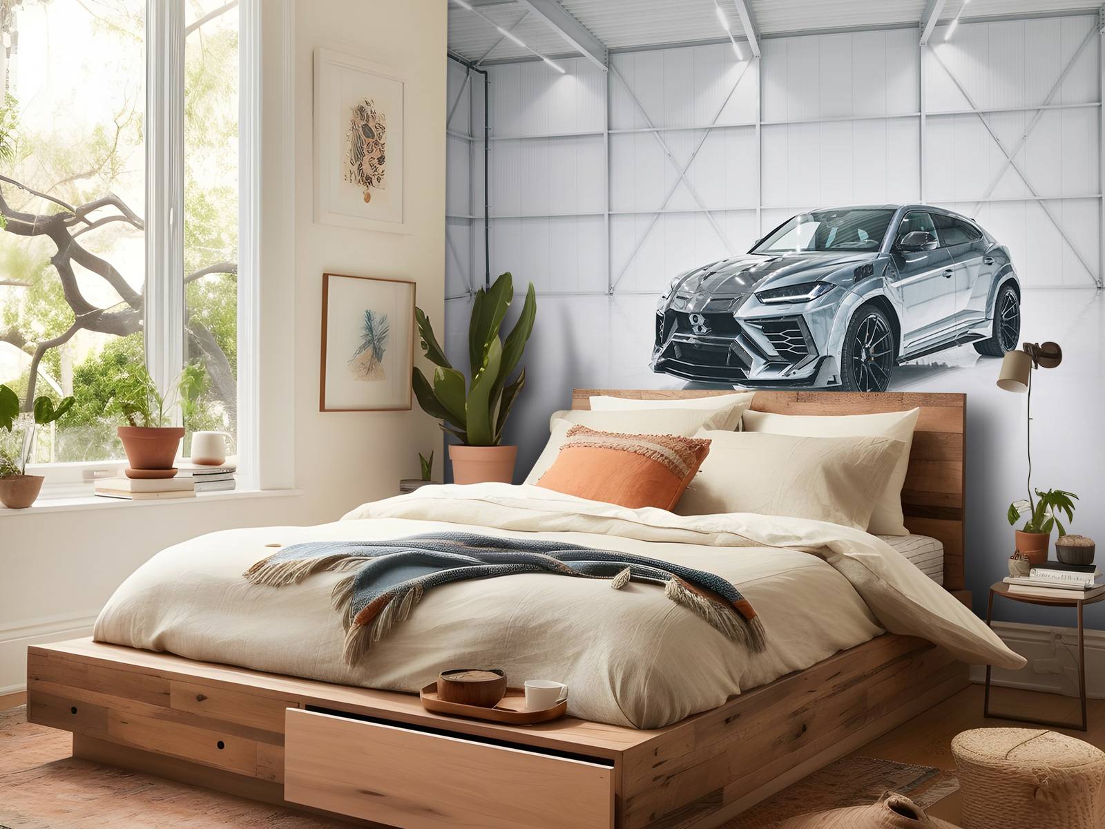 Lamborghini i vit hall