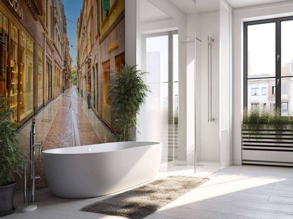 Shoppinggatan tidigt på morgonen