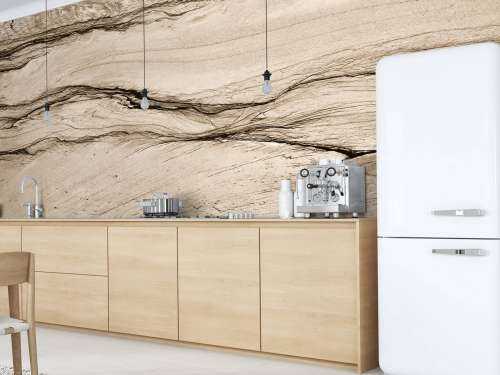 Vågig beige marmor