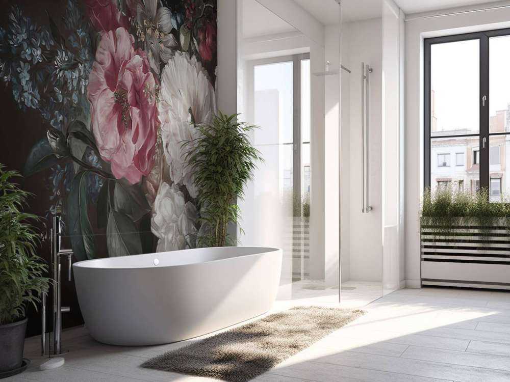 Bukett med lila rosa