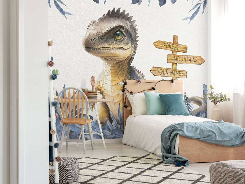 Baby spinosaurus i den blåa djungeln