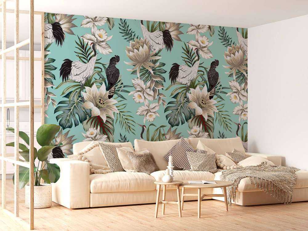 Tranor och papegojor