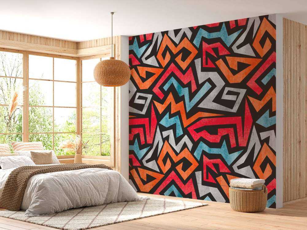 Färgglatt grafiskt tryck