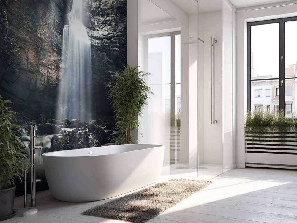 Grotta med vattenfall