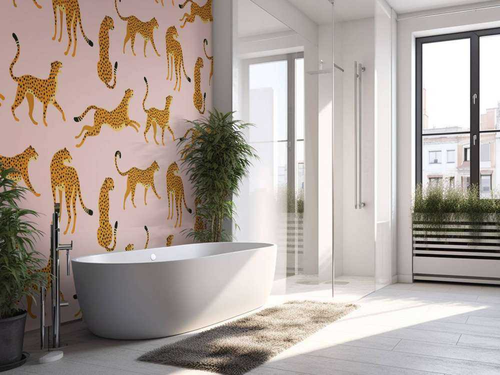 Roze luipaard print