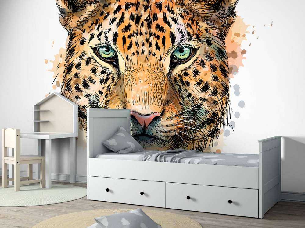 Luipaard van waterverf