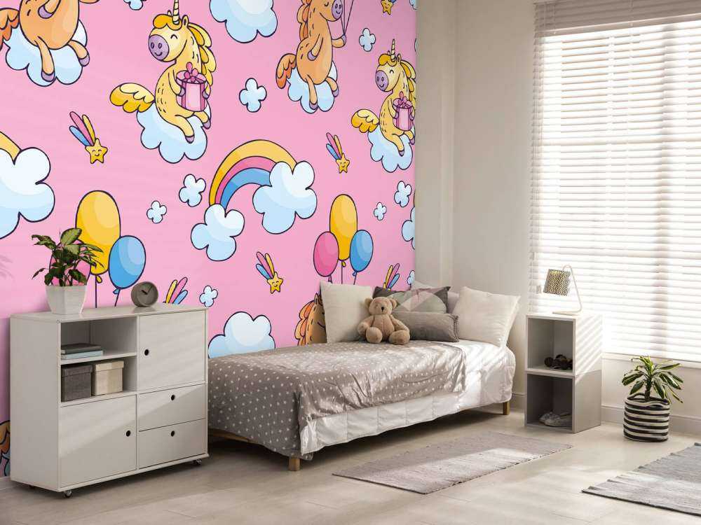 Enhjørninger med balloner