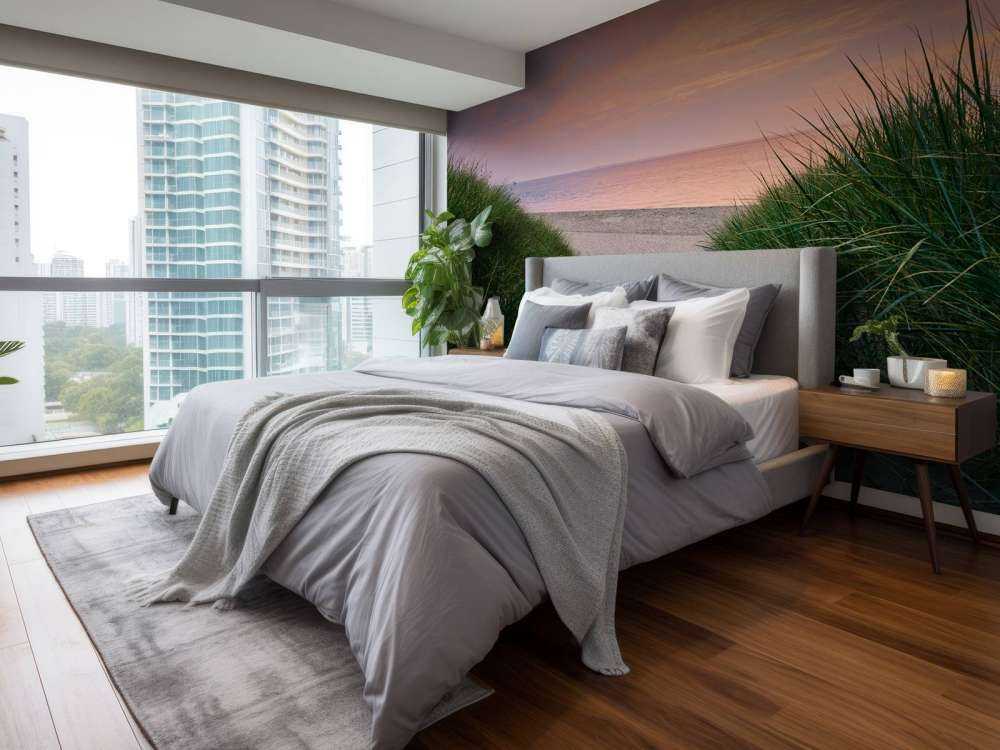 Klitpassage ved solopgang