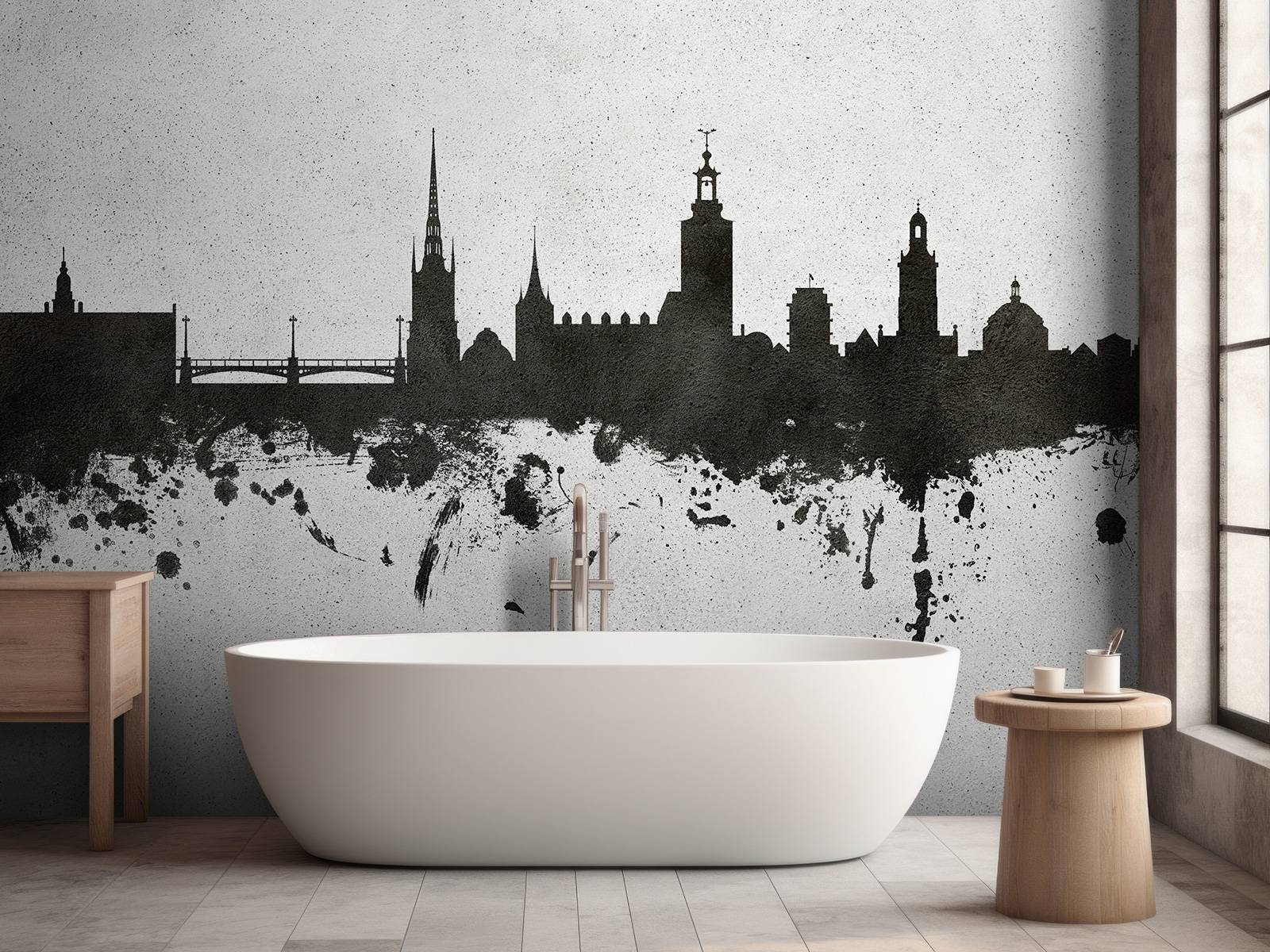 Akvarel skyline, Stockholm