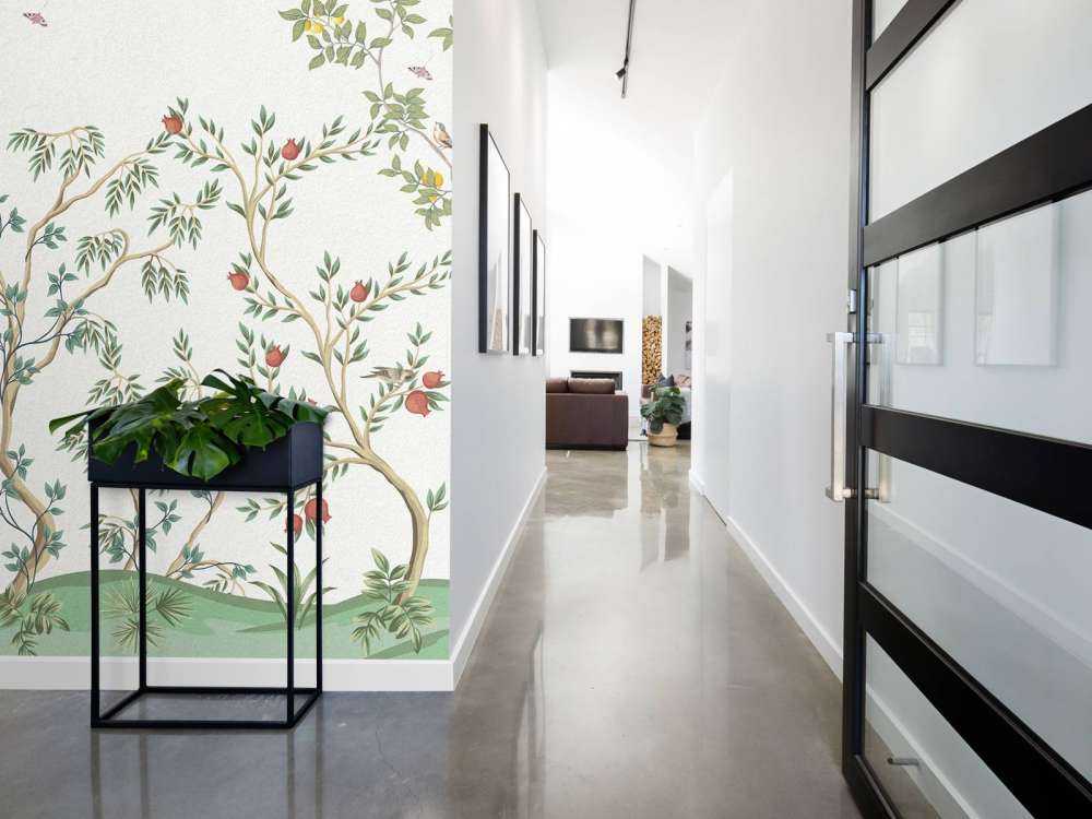 Landskab med frugttræer