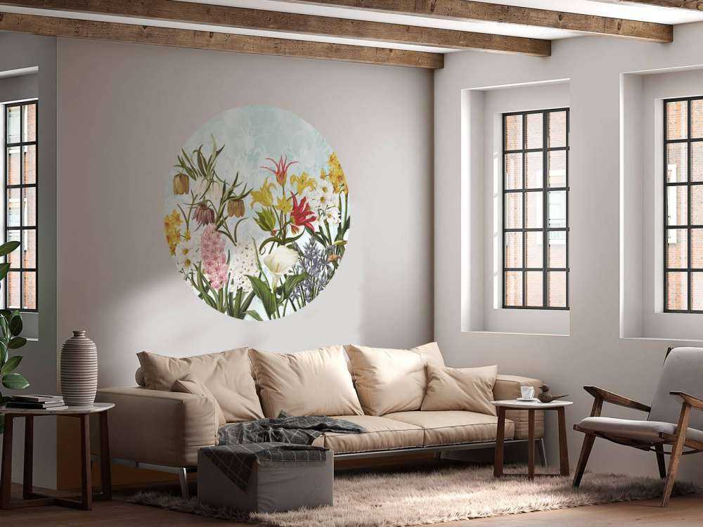 Forår Blomster - Blød Aqua Brise