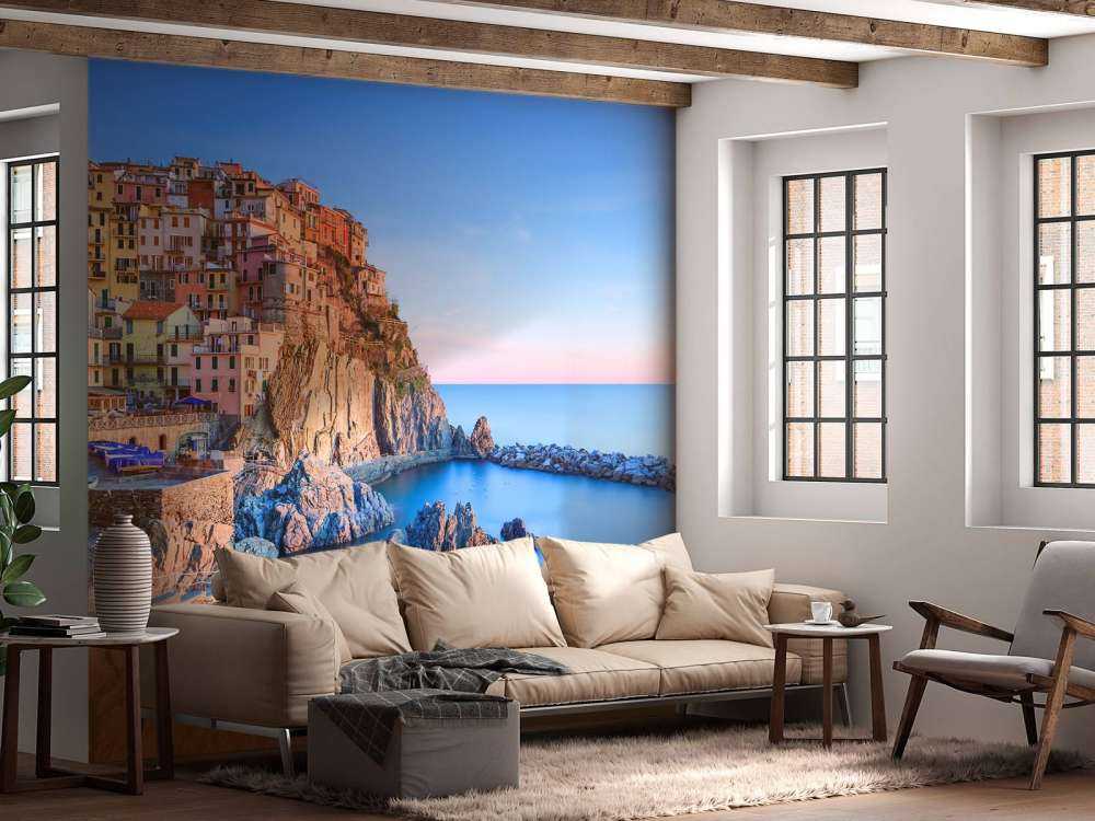 Landsby på en klippe i Italien