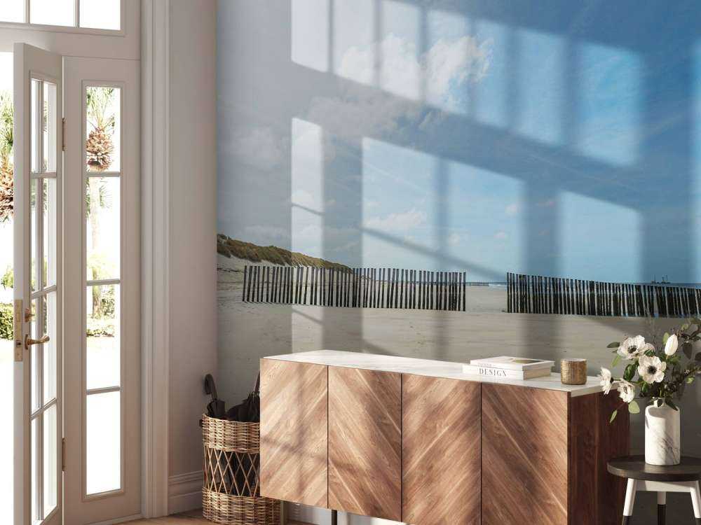 Bølgebrydere på stranden