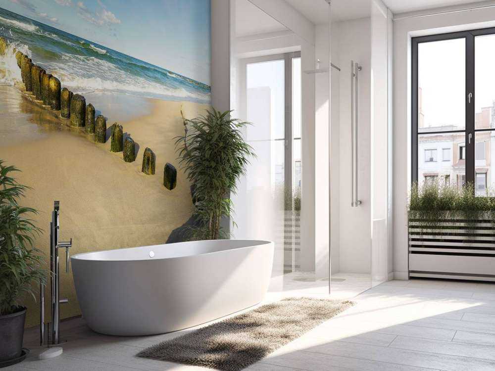 Strand på en smuk dag