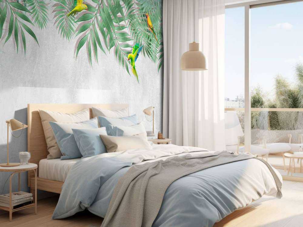 Tropiske blade og parakitter