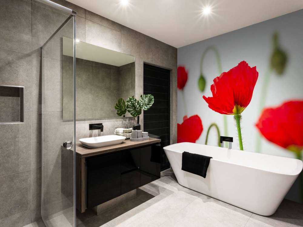 Nærbillede af røde valmuer