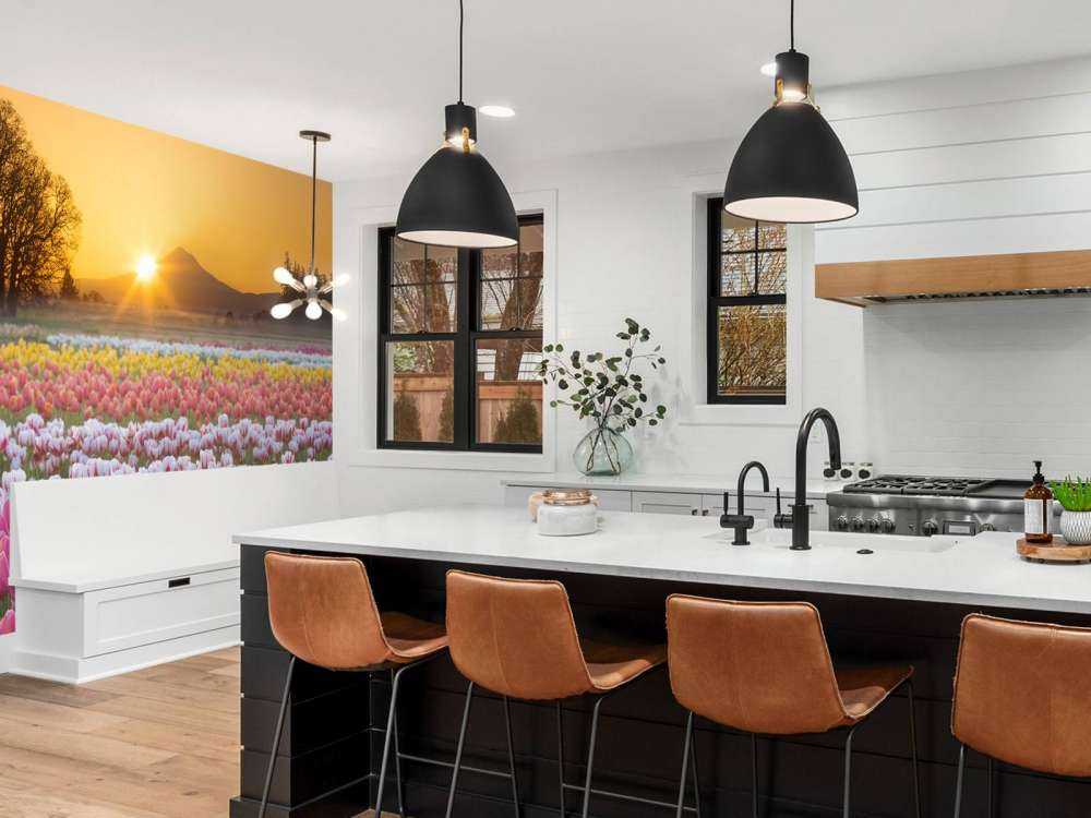 Farverig tulipanmark