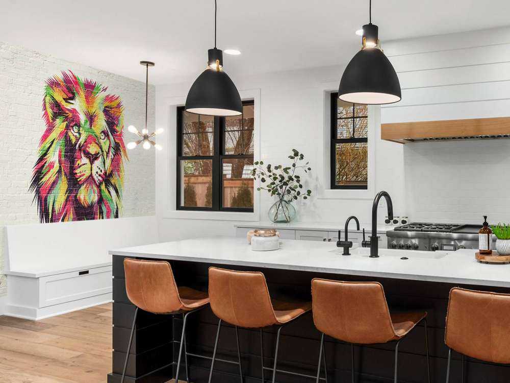 Graffiti av en løve