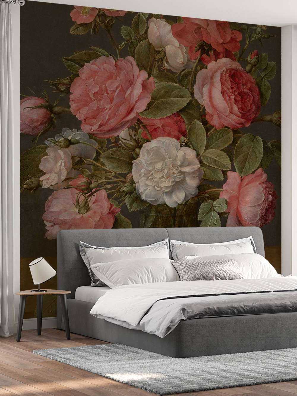 Roser i en glassvase