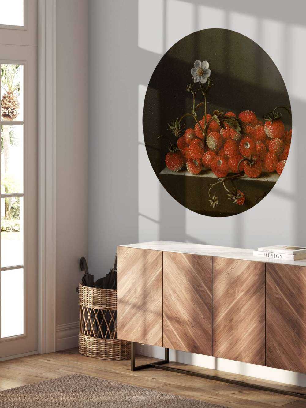 Stilleben med ville jordbær