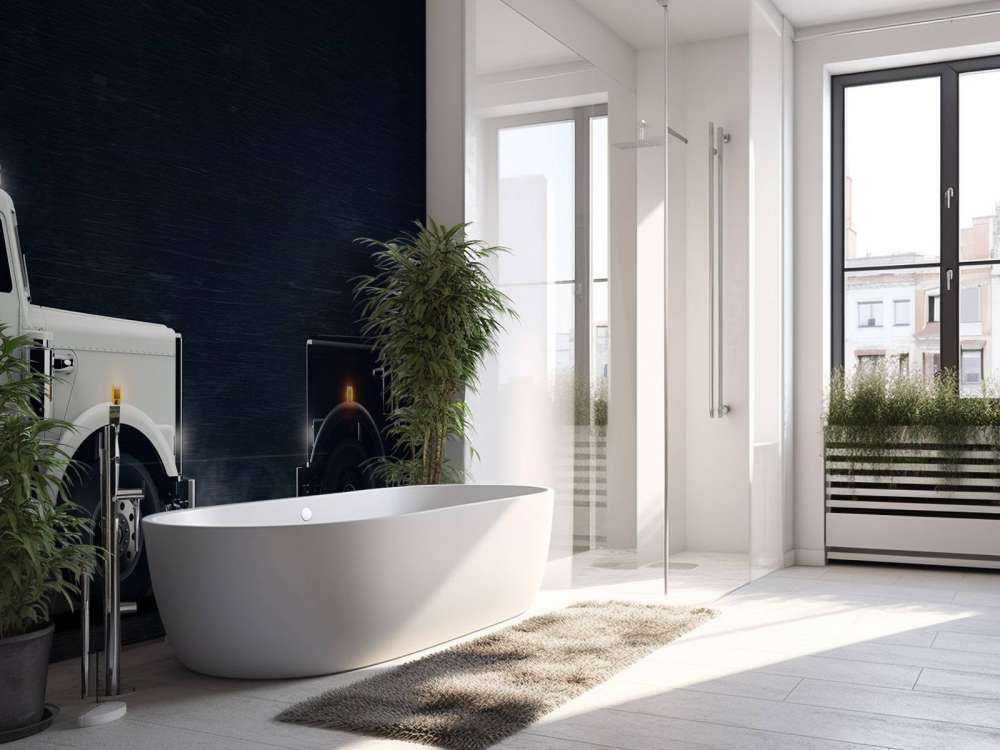 Svart og hvit lastebil