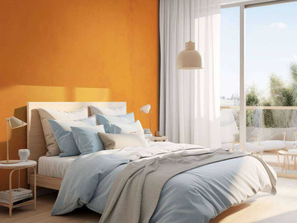 Gammel oransje betong