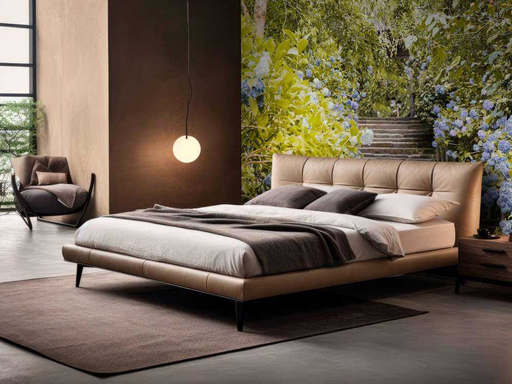 Blå blomster i parken