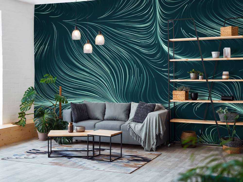 Grønne opplyste linjer