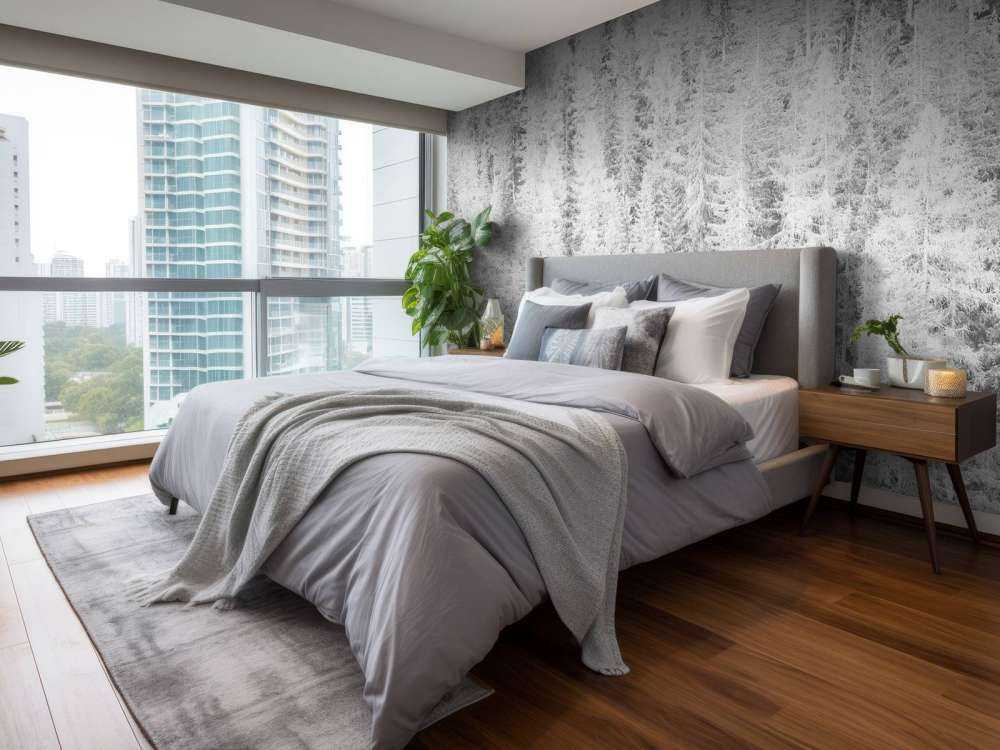 Bartrær i svart og hvitt