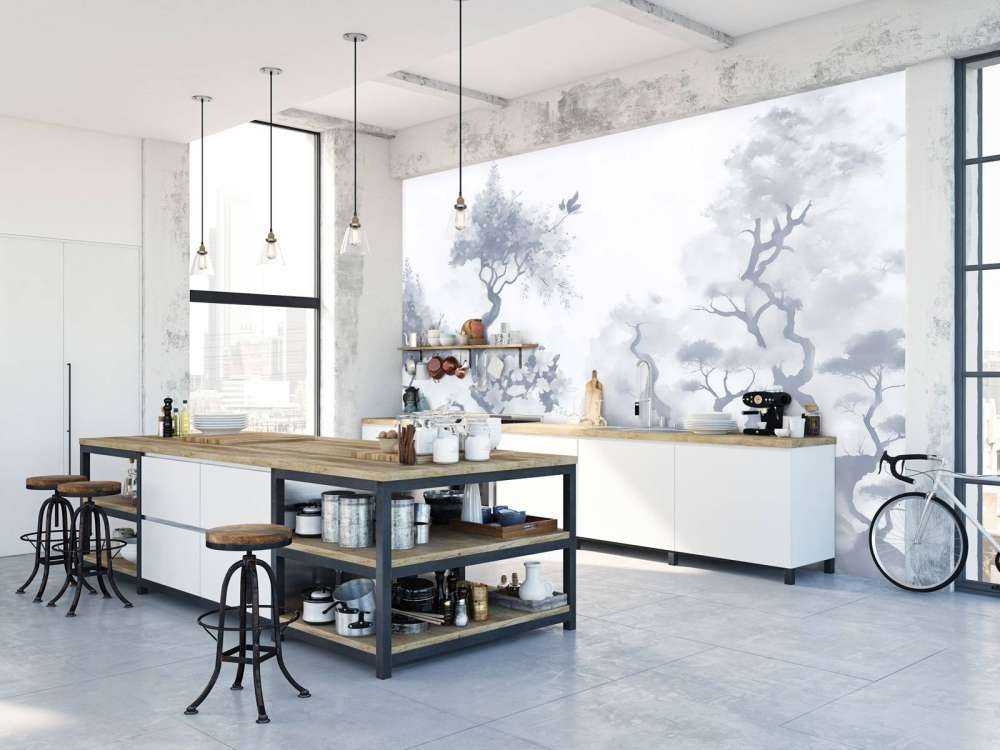 Blomstrende trær Brune