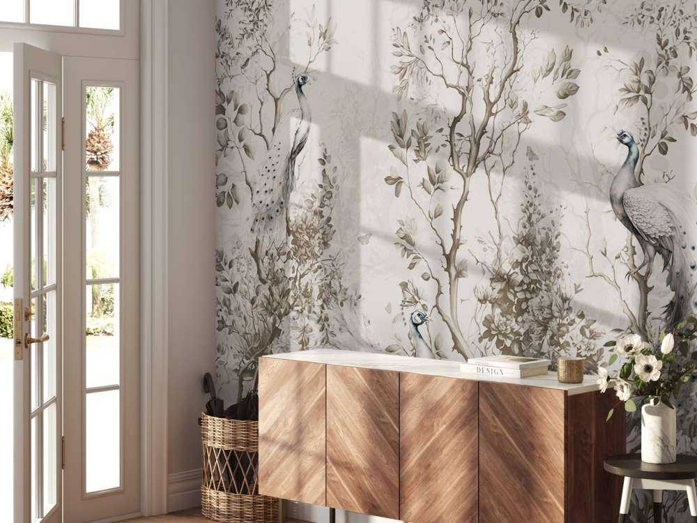 Påfugler i Pastoral Serenitet