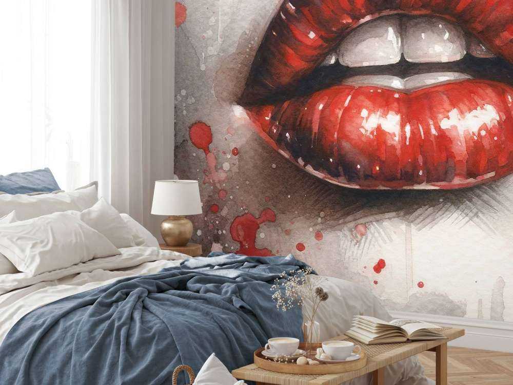 Watercolor Woman Lips #2