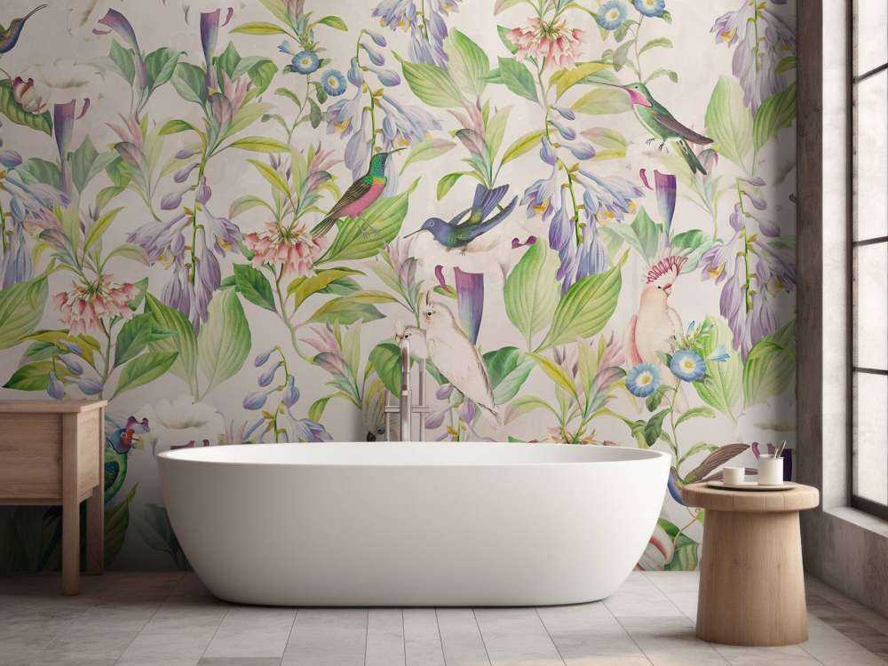 Eterisk Fuglesang Blomstrer - Pastellparadis