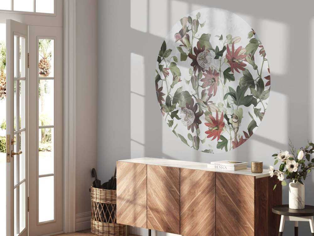 Syv fugler i fortryllet løvverk - elfenben