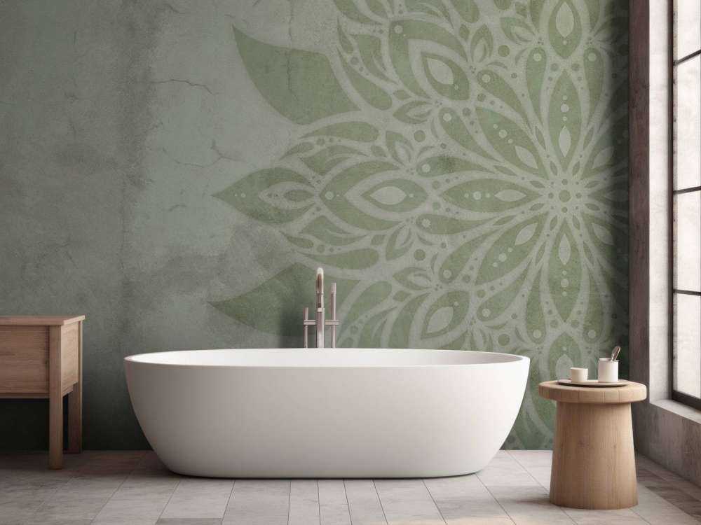 Grønn rustikk mandala
