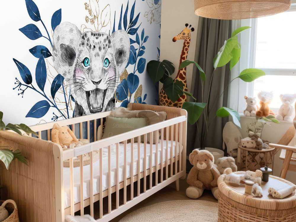 Blå jungel løvinnebaby