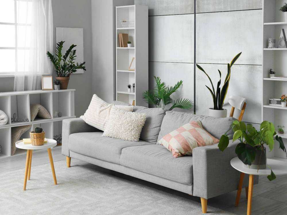 Vegg av betongplater