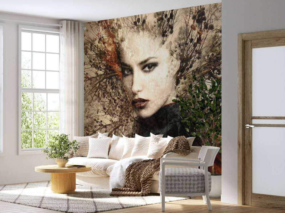 Kvinne og grasiøse grener