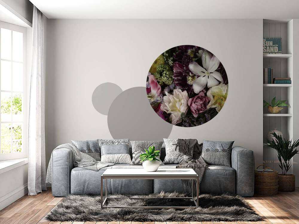 Fargerike blomster mørk