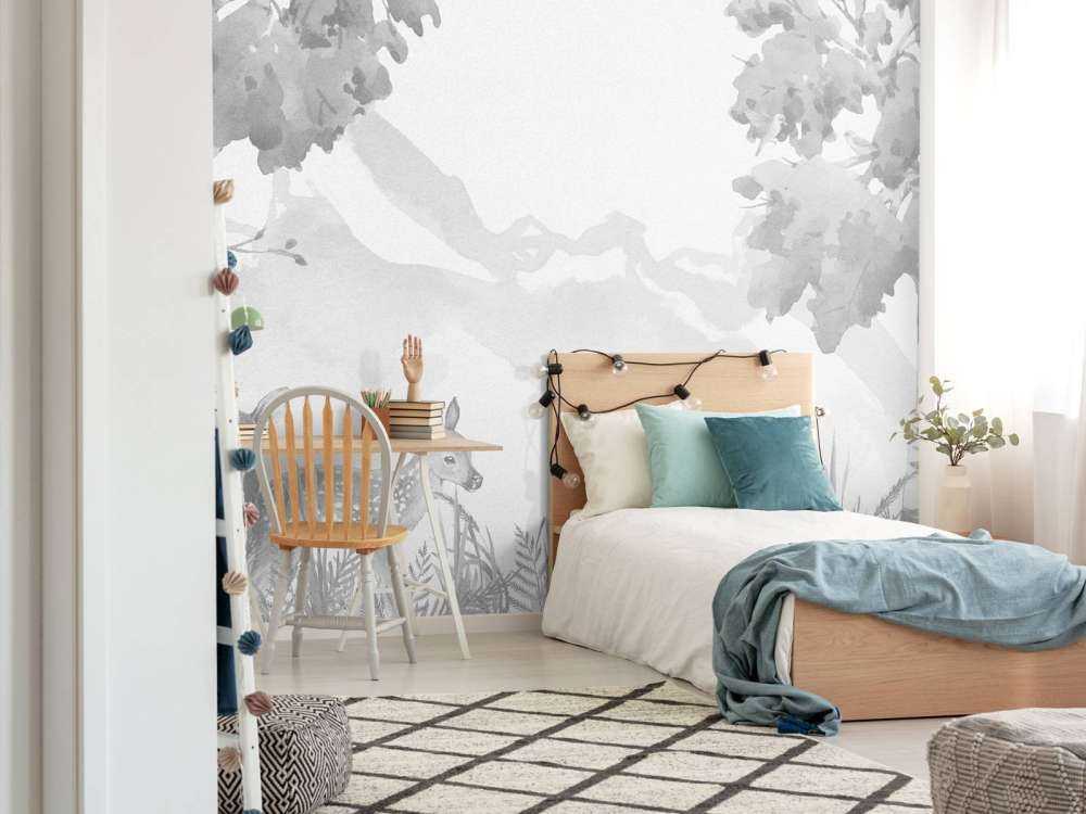 Hjortar i grå nyanser